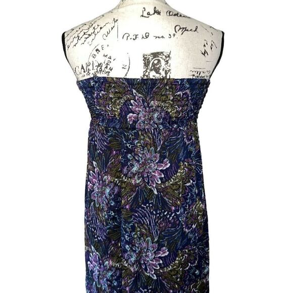 Genady’s Collection purple & black sleeveless summer maxi dress small - Picture 5 of 6